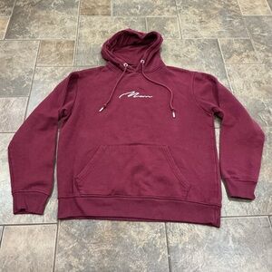 🥵 Men's Maroon Hoodie with “Man”